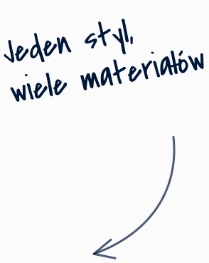 Odręczna notka: Jeden styl, wiele materiałów